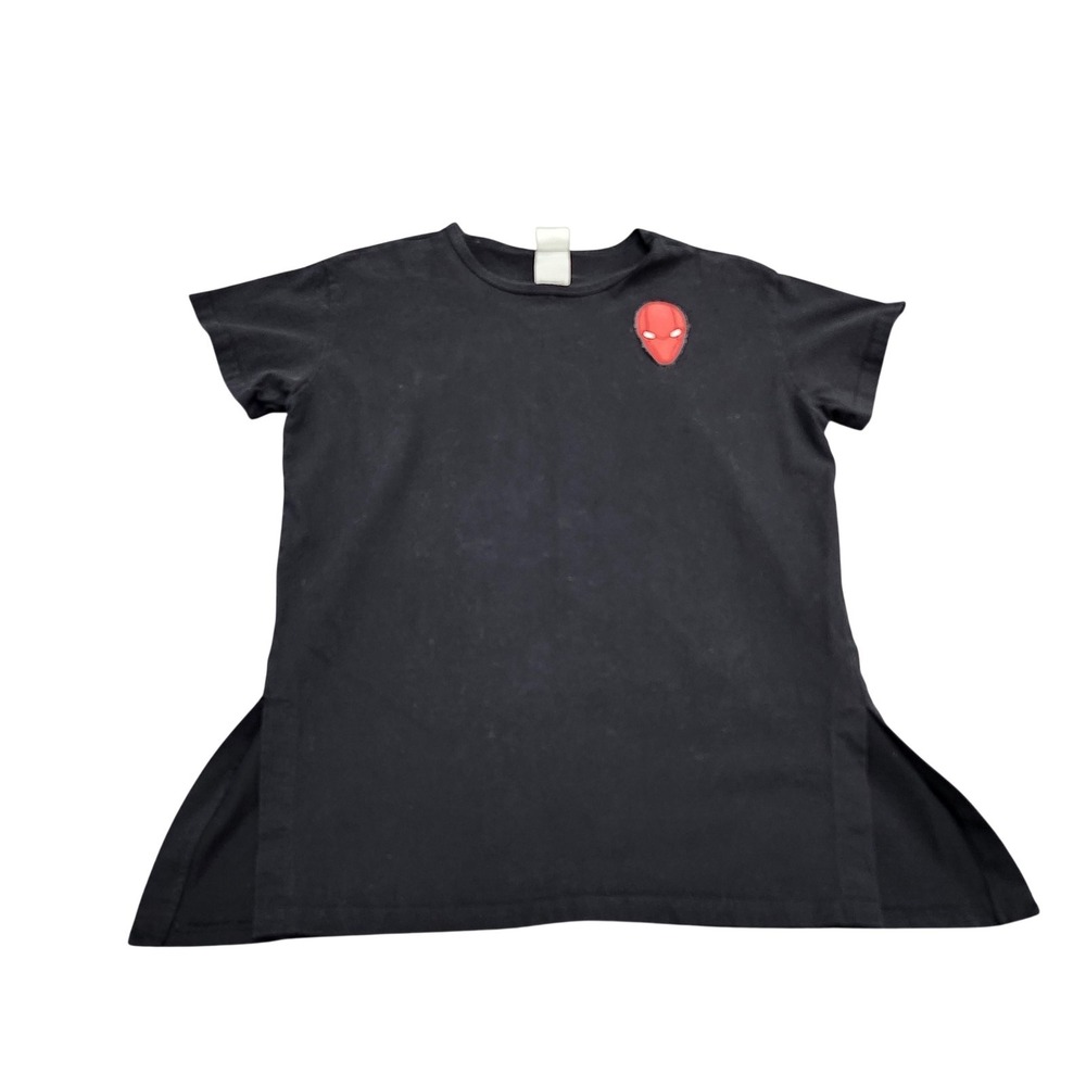 Germinate Shirt Womens M Black Superhero Mask Embroidered Crew Neck Tee Top